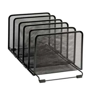 Rolodex Mesh Stacking Sorter - 5 Section Desktop Organizer