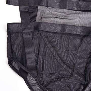 GUXMO Womens Sexy See Through Bodysuit Sheer Mesh Crop Top Backless Bandage Rompers Leotard Clubwear