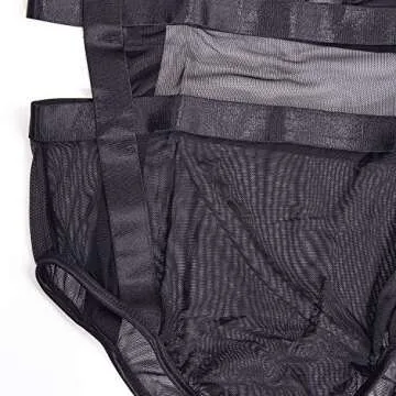 GUXMO Womens Sexy See Through Bodysuit Clubwear