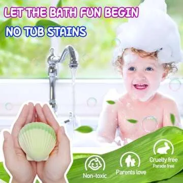 Mermaid Bath Bombs for Kids with Surprise Inside - 6 Pcs