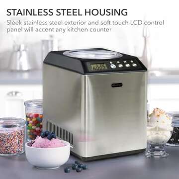 Whynter 2.1 Qt Ice Cream Maker with Built-In Compressor