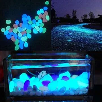 Enchanting Oubest Glow Peebles for Fish Tanks and Gardens