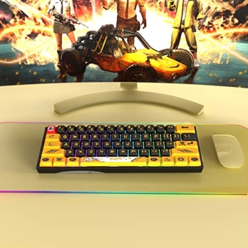 Hkfos M61 Tiger Keyboard Ergonomic RGB Gaming Keyboard