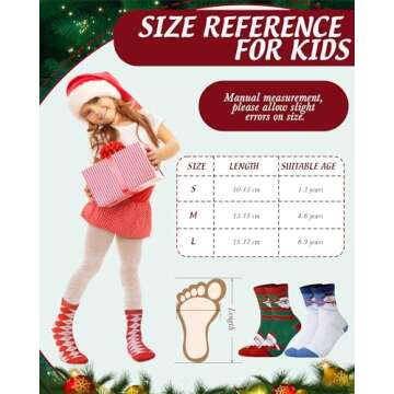 Neer 30 Pair Kid Christmas Socks Colorful Cute Creative Fancy Crew Fun Novelty Design Socks for Toddler Children Boys Girls(Suitable for Age 6-10,Lovely)