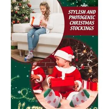 Neer 30 Pair Kid Christmas Socks Colorful Cute Creative Fancy Crew Fun Novelty Design Socks for Toddler Children Boys Girls(Suitable for Age 6-10,Lovely)