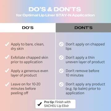 Sacheu Lip Liner Tattoo, Peel Off, Long Lasting, nOOHde, Infused with Hyaluronic Acid & Vitamin E