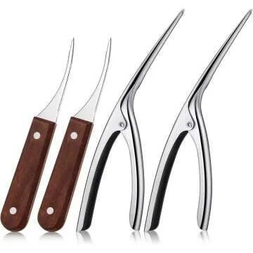 Stainless Steel Shrimp Deveiner Tool - 2 Sets