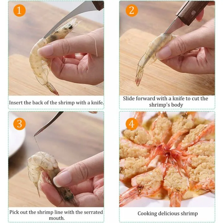 Stainless Steel Shrimp Deveiner Tool - 2 Sets