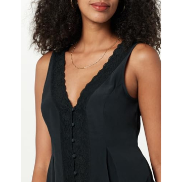 Stylish Paloma Lace Trimmed Sleeveless Top for Women