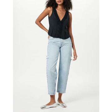 Stylish Paloma Lace Trimmed Sleeveless Top for Women