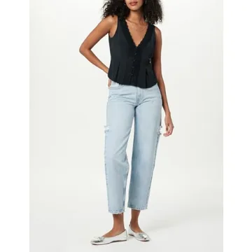 Stylish Paloma Lace Trimmed Sleeveless Top for Women