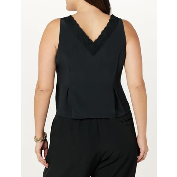 Stylish Paloma Lace Trimmed Sleeveless Top for Women