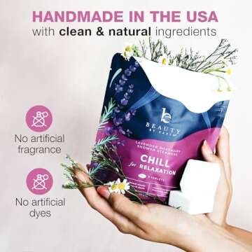 Shower Steamers Aromatherapy - USA Made with Natural Ingredients & Lavender Oil, Large Shower Bombs ...