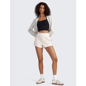 CRZ YOGA 4-Way Stretch Women's High Waisted Shorts