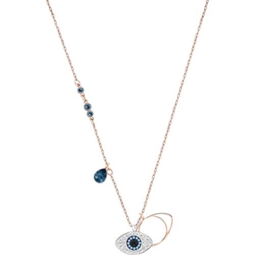 Swarovski Crystal Duo Evil Eye Rose Gold Necklace