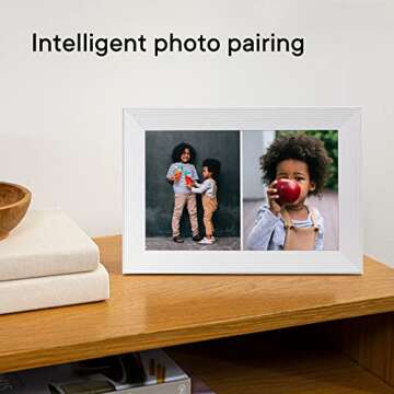 Aura Carver Luxe WiFi Digital Picture Frame, 10.1”, Add Photos with Aura App, Free Unlimited Storage - Easy to Use - Plays Videos - The Best Digital Photo Frame - Sea Salt
