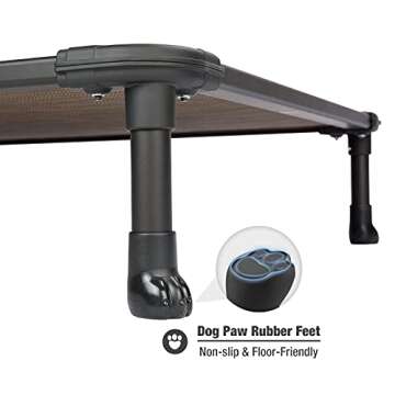 Veehoo Chew Proof Elevated Dog Bed - Cooling Raised Pet Cot - Rustless Aluminum Frame and Durable Te...