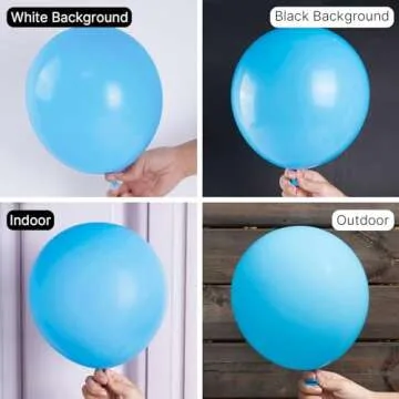 PartyWoo Light Blue Balloons, 127 pcs Matte Blue Balloons Different Sizes Pack of 36 Inch 18 Inch 12 Inch 10 Inch 5 Inch Blue Balloons for Balloon Garland or Balloon Arch as Party Decorations, Blue-Y4