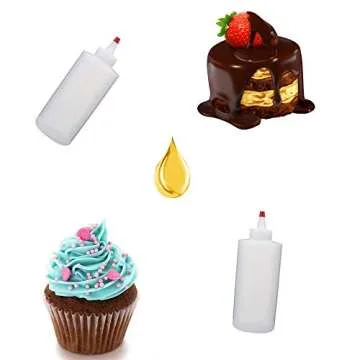 Anyumocz 12Pcs 4oz Clear Plastic Condiment Bottle,120ml Dispense Squeeze Bottles with Mini Red Caps for BBQ,Ketchup,Sauces,Dressing,Syrup,Arts,Crafts