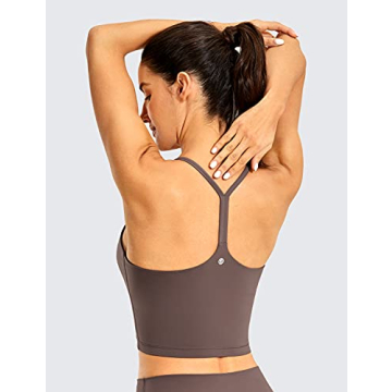 CRZ YOGA Women's Longline Sports Bra - Fitness Style