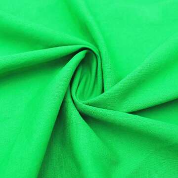 Greenscreen 6x9ft/1.8x2.8m, BDDFOTO Photo Video Background 100% Pure Cotton Muslin Foldable Backdrop for Photography Video and TV