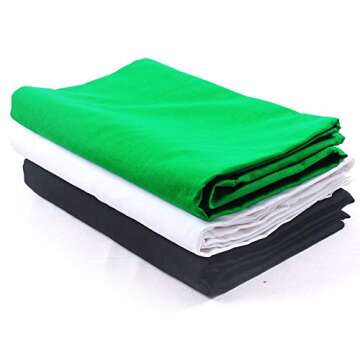 Greenscreen 6x9ft/1.8x2.8m, BDDFOTO Photo Video Background 100% Pure Cotton Muslin Foldable Backdrop for Photography Video and TV