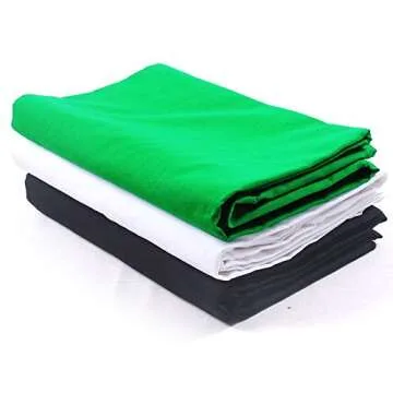 Greenscreen 6x9ft/1.8x2.8m, BDDFOTO Photo Video Background 100% Pure Cotton Muslin Foldable Backdrop for Photography Video and TV