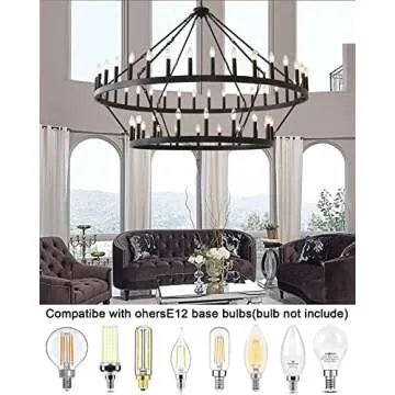 JKLX 60 Inch Large Black Wagon Wheel Chandelier,2 Tier 54-Lights Farmhouse Industrial Country Style Round Pendant Light Fixture for Dining Room Kitche