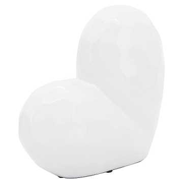 Abstract Ceramic Heart Sculpture for Home or Office Decor