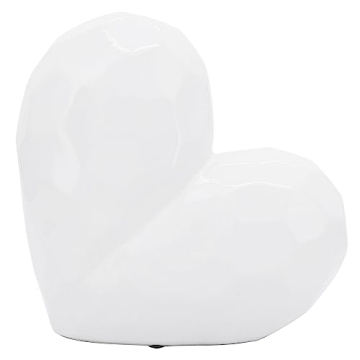 Abstract Ceramic Heart Sculpture for Home or Office Decor