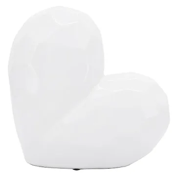 Abstract Ceramic Heart Sculpture for Home or Office Decor