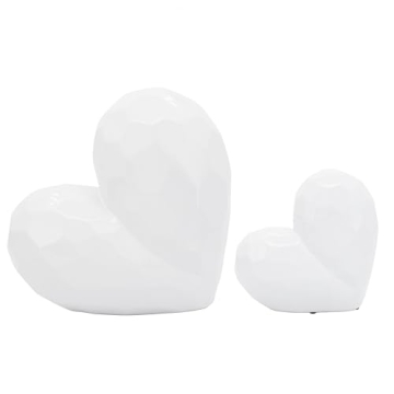 Abstract Ceramic Heart Sculpture for Home or Office Decor