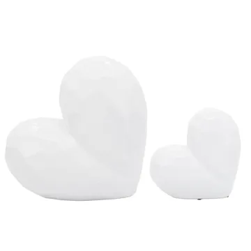 Abstract Ceramic Heart Sculpture for Home or Office Decor