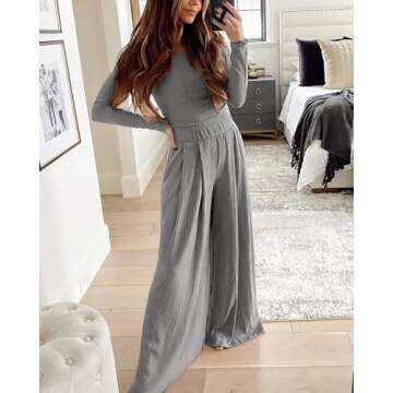 BTFBM Women's Casual Two Piece Lounge Set for All Seasons