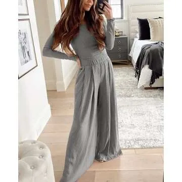 BTFBM Women's Casual Two Piece Lounge Set for All Seasons