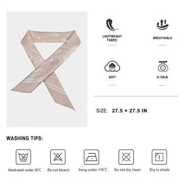 VANLINKER Silk Head Scarf for Versatile Fashion Accessory