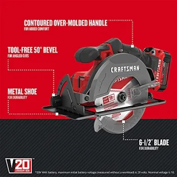 CRAFTSMAN V20 Cordless Circular Saw Kit with Battery & Charger