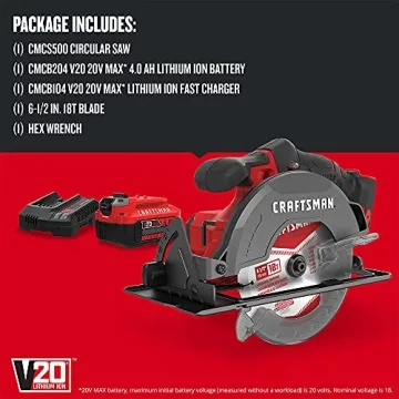 CRAFTSMAN V20 Cordless Circular Saw Kit with Battery & Charger