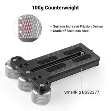 SMALLRIG Removable Counterweight 100g for DJI Ronin S/Ronin RS 2 / Ronin-SC/Ronin RSC 2 and Zhiyun Gimbal Stabilizers – AAW2284