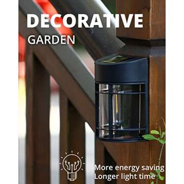 DOESLAG Solar Fence Lights, 12 Pack Waterproof Solar Lights Outdoor, Outdoor Solar Lights for Fence Garden Yard Step Deck Stairs