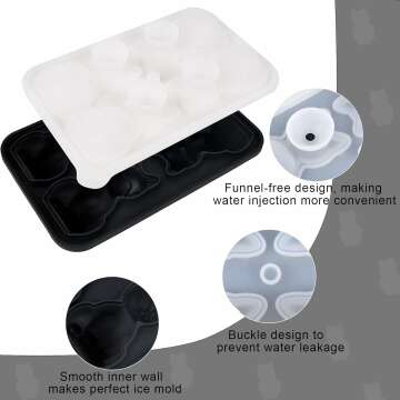 3D Cat Ice Cube Mold for Fun Cocktail Shapes