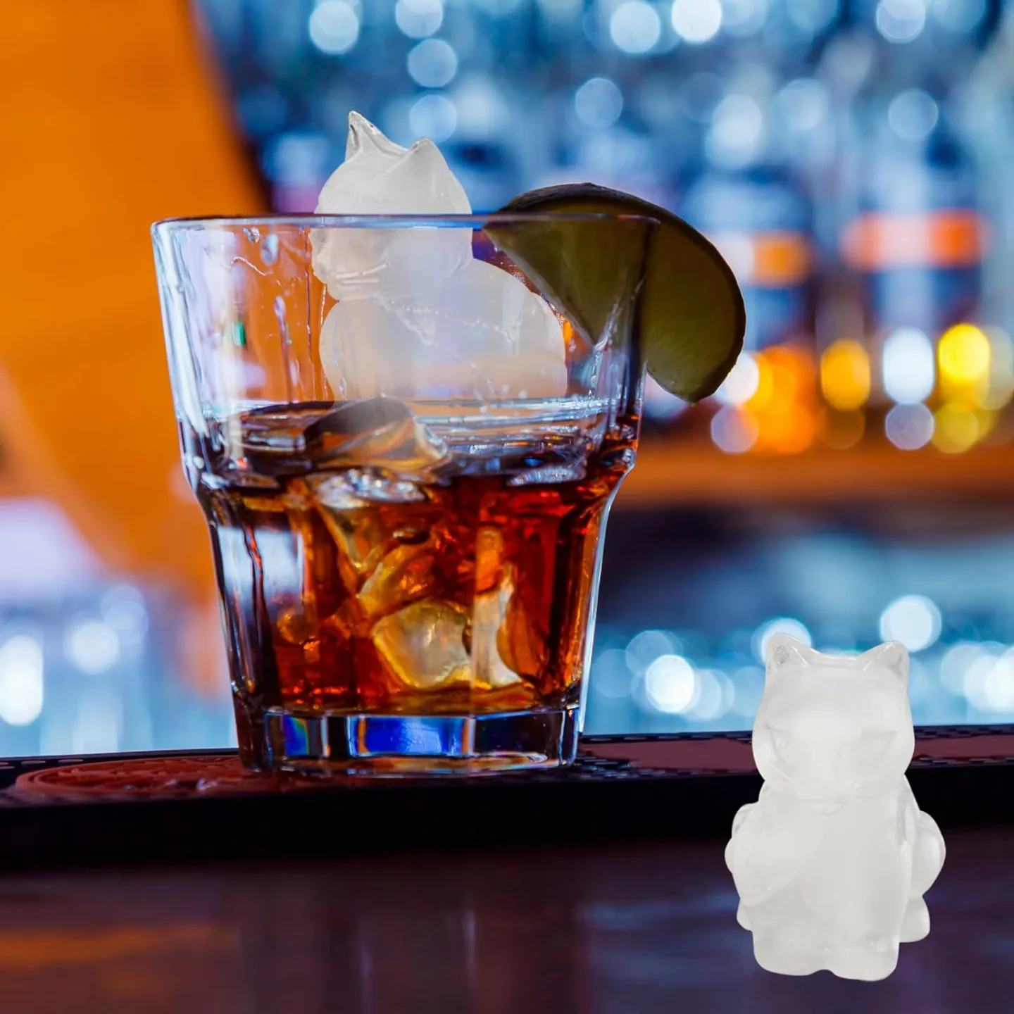 3D Cat Ice Cube Mold for Fun Cocktail Shapes