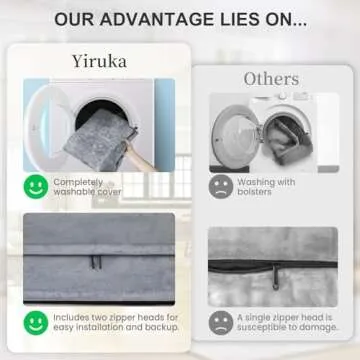 Yiruka XL Orthopedic Dog Bed, Waterproof Design, Grey