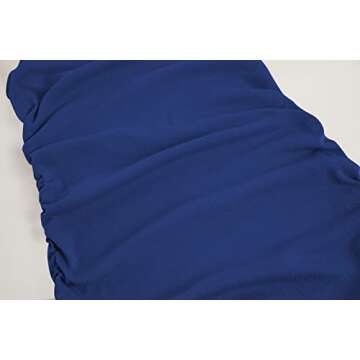 Elegant Women One Shoulder Ruched Bodycon Dress - Royal Blue