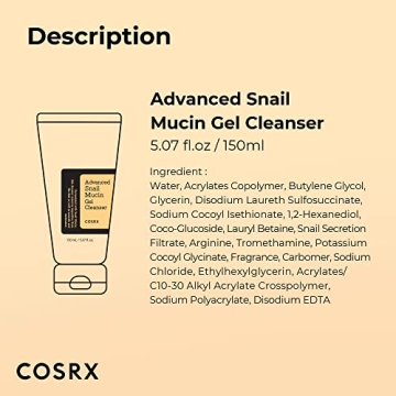 COSRX Advanced Snail Mucin Gel Cleanser for All Skin Types
