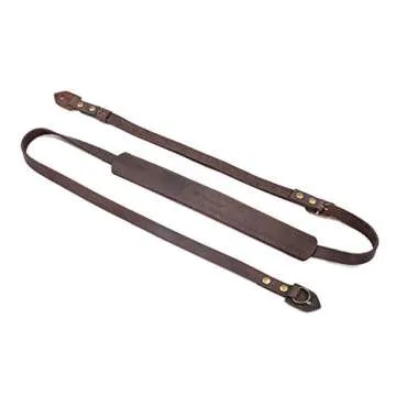 TARION Camera Strap - Genuine Leather Vintage DSLR Neck Strap, Adjustable Comfort