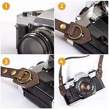 TARION Genuine Leather Camera Strap - Adjustable & Stylish