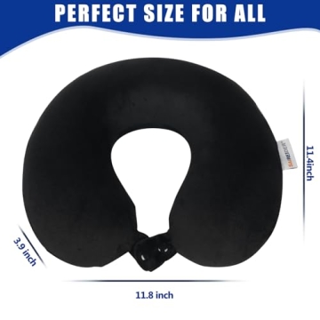 SAIREIDER Memory Foam Travel Neck Pillow - Black