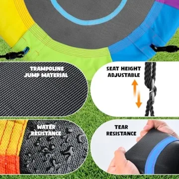 Hapfan Heavy Duty Swing Set with Saucer and Belt Swings