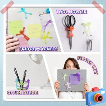 VNDUEEY Colorful Magnetic People Fridge Magnets 10 Pack